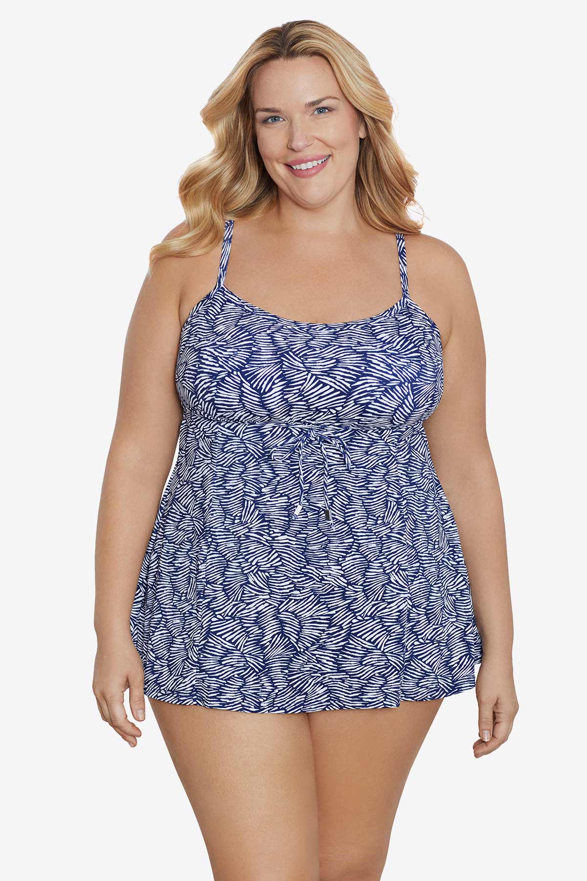 Shape Solver By Penbrooke Plus Size Empire Swimdress Shifting Shapes Longitude Swim 7881