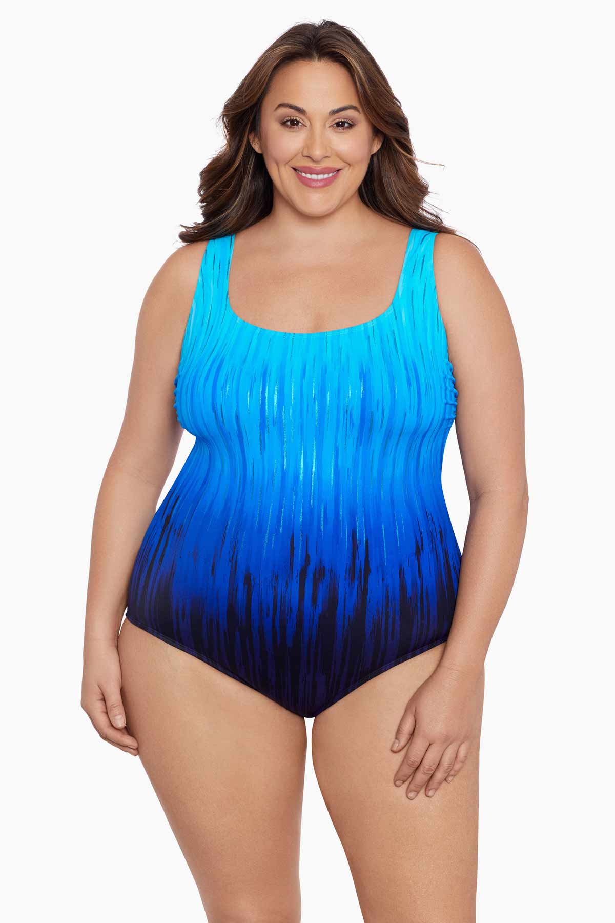 Robby Len By Longitude Womens Waves One Piece Swimsuit