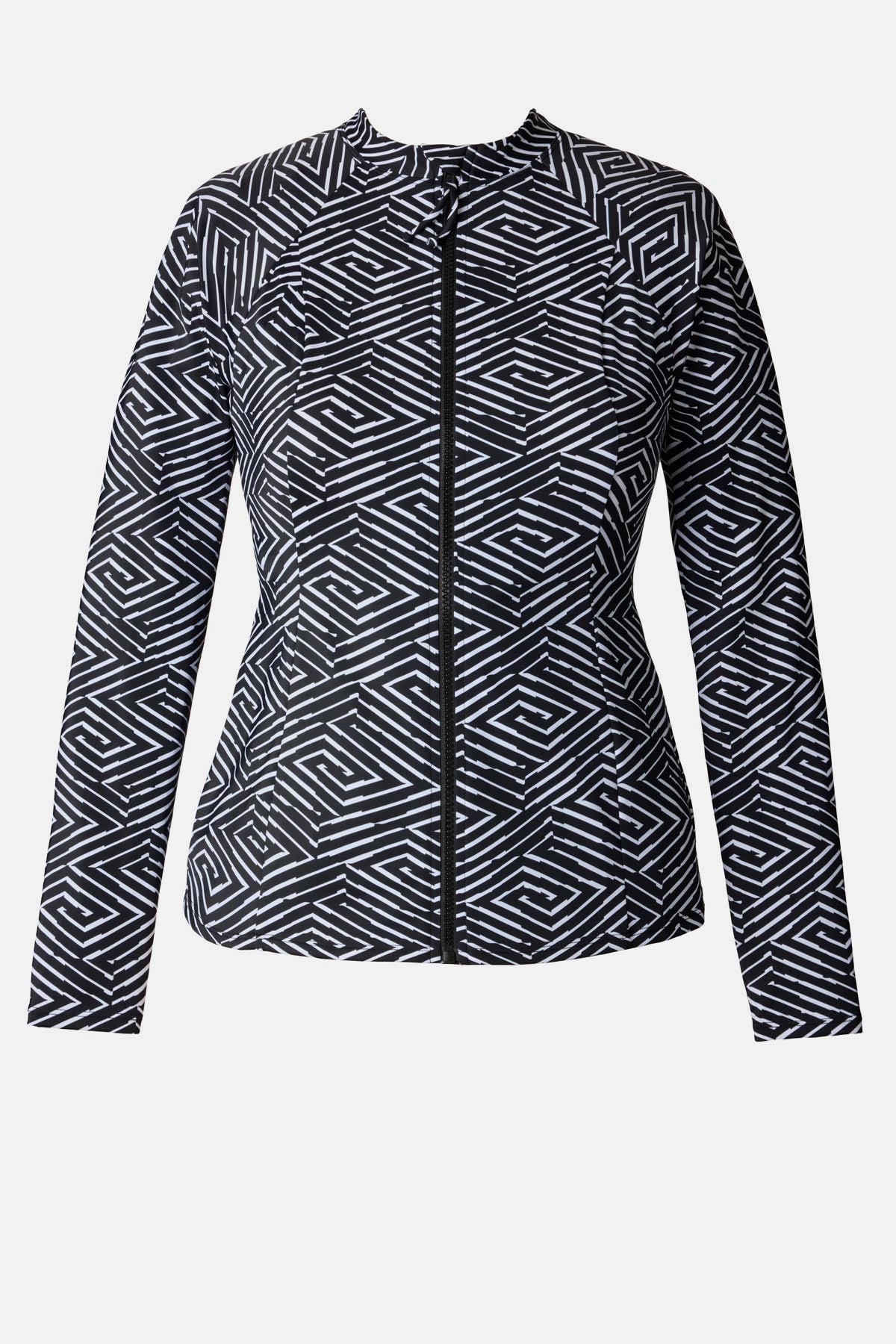 Black and white maze pattern sunshirt